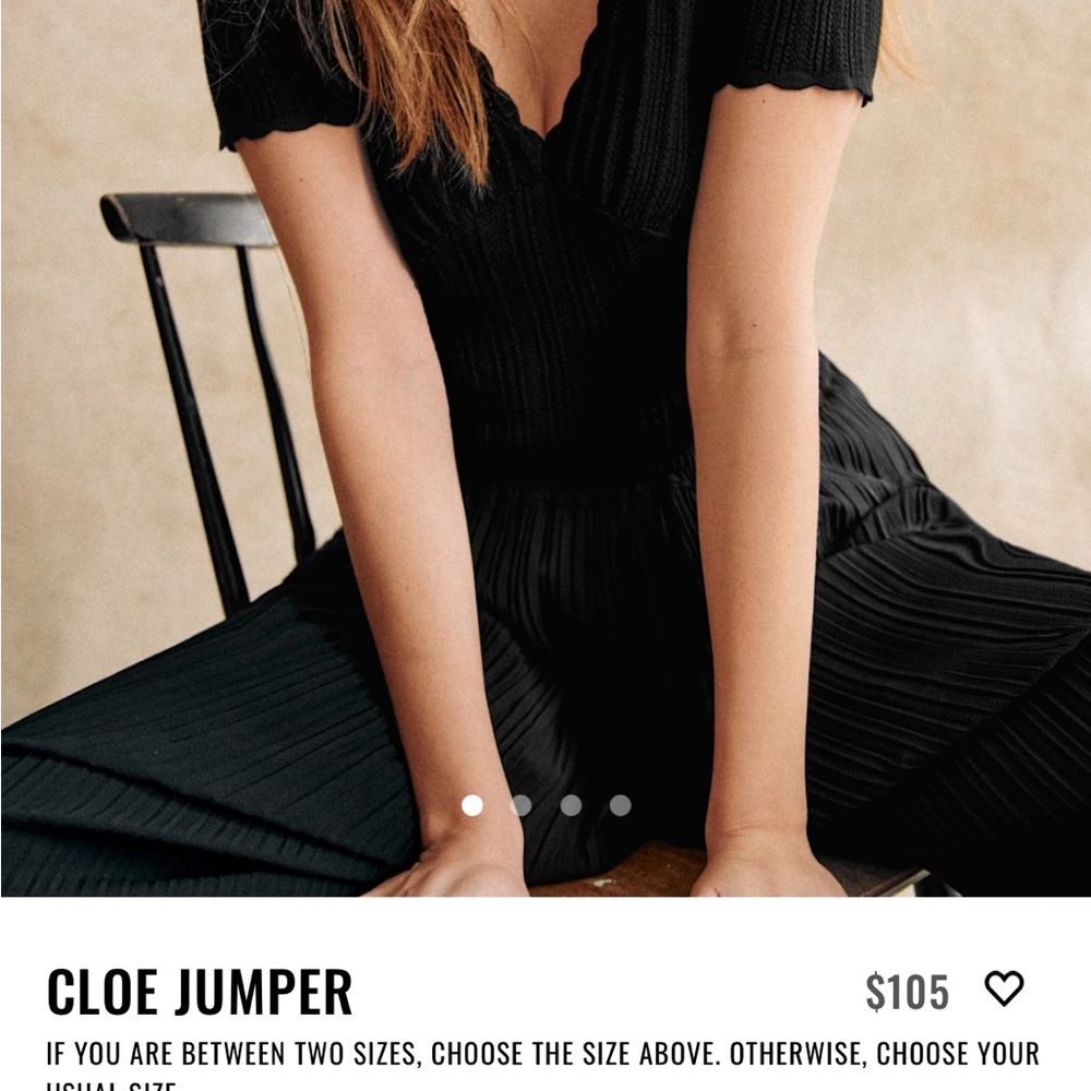Sezane Cloe Jumper black large never worn tag still on